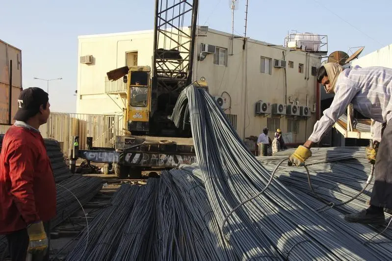Foreign labourers work at a construction site in Riyadh. REUTERS/Abdullah Shadeed Image used for illustrative purpose. , Reuters Images