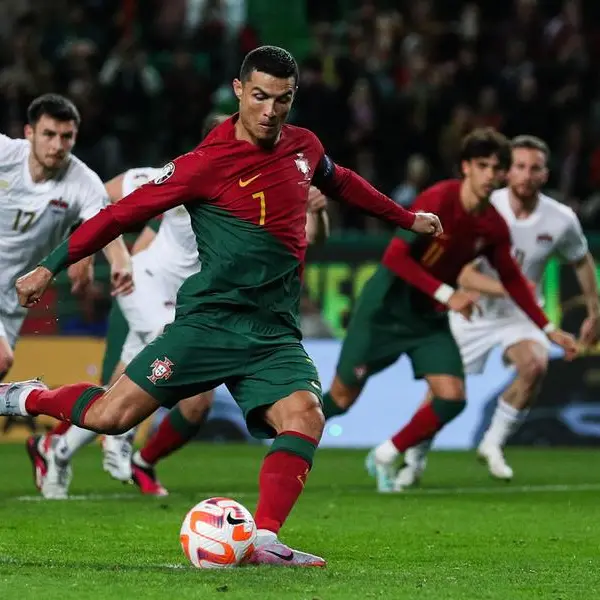 Ronaldo breaks men's international caps record, scores double