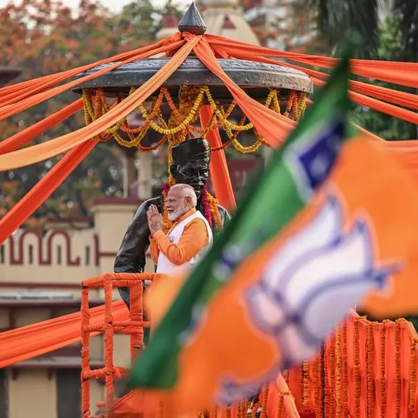 Sea of saffron as India's Modi visits Hindu holy city