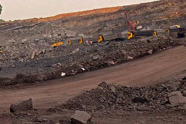 Construction equipment and vehicles fleet at a construction site
