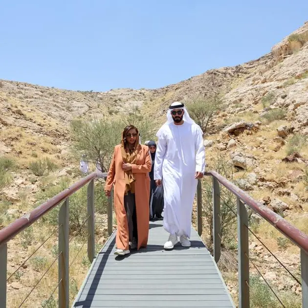 Tour of 93-million-year-old Faya Palaeolandscape undertaken by Bodour Al Qasimi and UAE Minister of Culture Sheikh Salem Al Qassimi