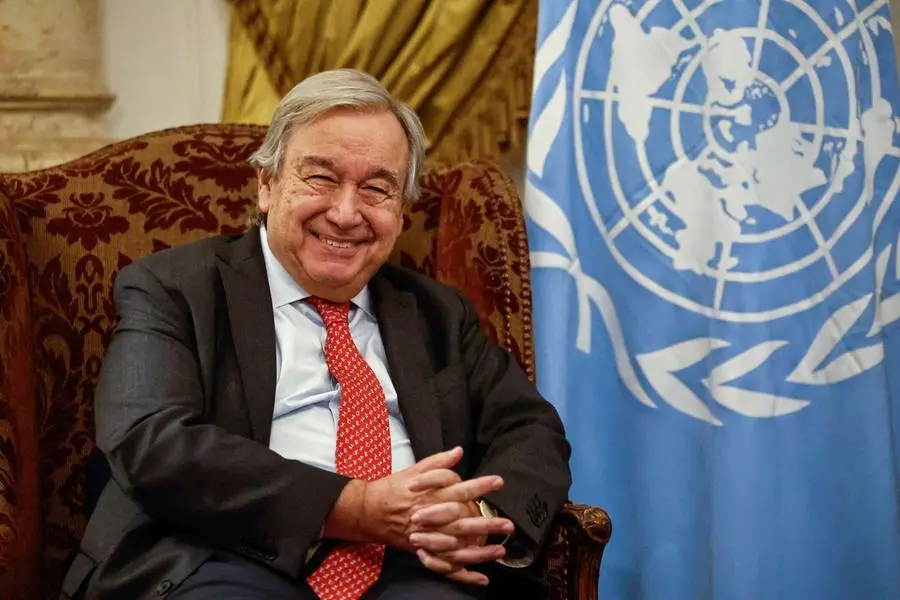 UN Secretary-General Antonio Guterres meets with Egyptian Foreign Minister (not pictured) in Cairo on October 19, 2023 as Palestinians in war-torn Gaza eagerly await aid trucks promised in a deal struck by the US President with Egypt and Israel. (Photo by Khaled DESOUKI / AFP) , Agence France-Presse (AFP)/AFP