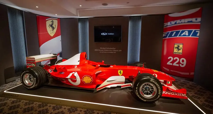 Schumacher Ferrari fetches record $15mln at auction