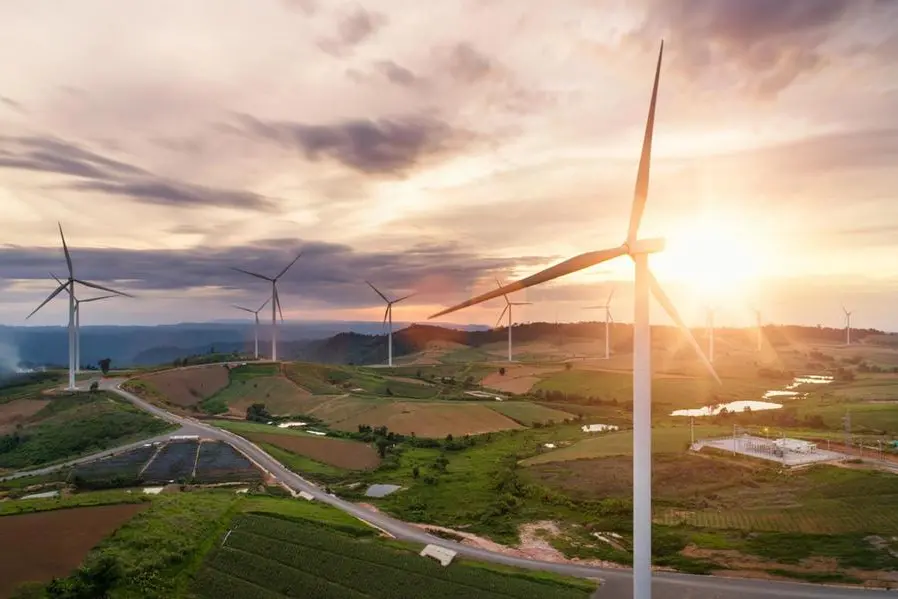 Renewable Energy by wind turbine for green energy world. Getty Images Image for illustrative purposes only. , Getty Images