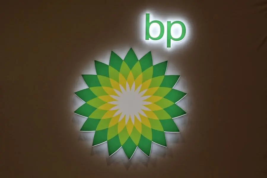 FILE PHOTO: The logo of British multinational oil and gas company BP is displayed at their booth during the LNG 2023 energy trade show in Vancouver, British Columbia, Canada, July 12, 2023. REUTERS/Chris Helgren/File Photo , Reuters/REUTERS