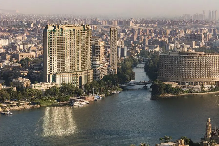 CAIRO, EGYPT - September 24: The Four Seasons Hotel and the Grand Nile Tower Hotel on September 24, 2017 in Cairo, Egypt. Overview photos of Cairo\\'s buildings, cityscape and infrastructure from above taken from Cairo Tower in Zamalek. (Photo by David Degner/Getty Images) Image used for illustrative purpose. , Getty Images