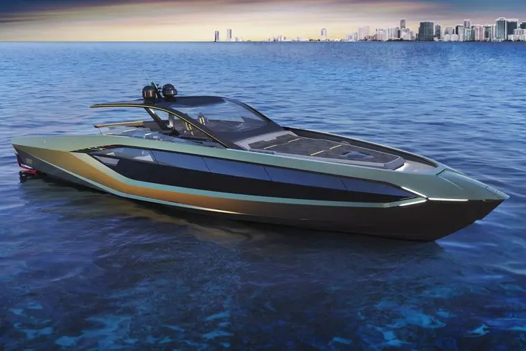 Althaus Yachts - Lamborghini 63 built by Tecnomar Yachts. Image Courtesy: Althaus Yachts