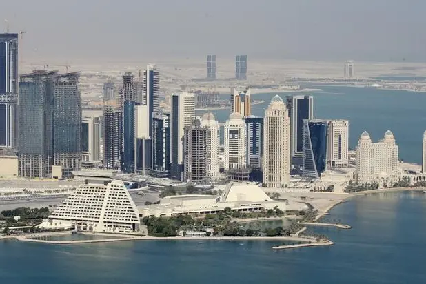 An aerial view of Qatar skyline, December 20, 2008. Fadi Al-Assaad, Reuters , Reuters Images