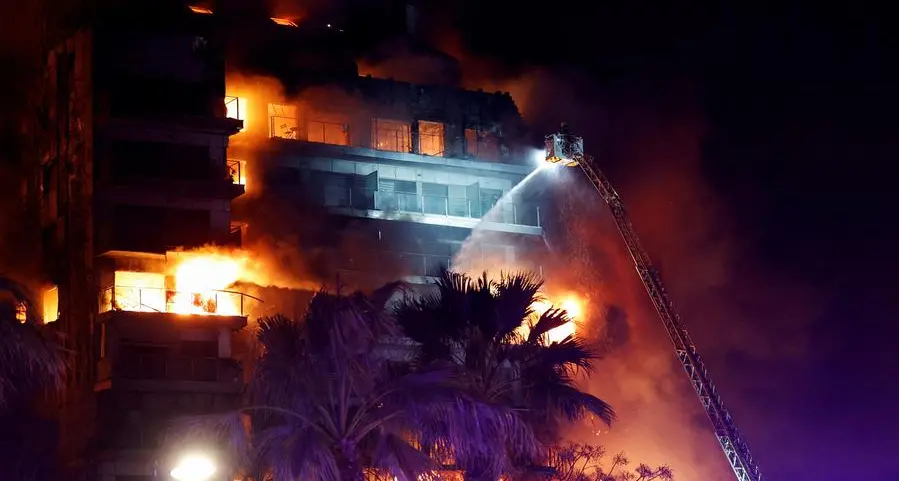 Spain apartment building engulfed in flames, at least four dead