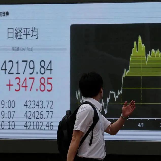 Tokyo's Nikkei index jumps 3% at open