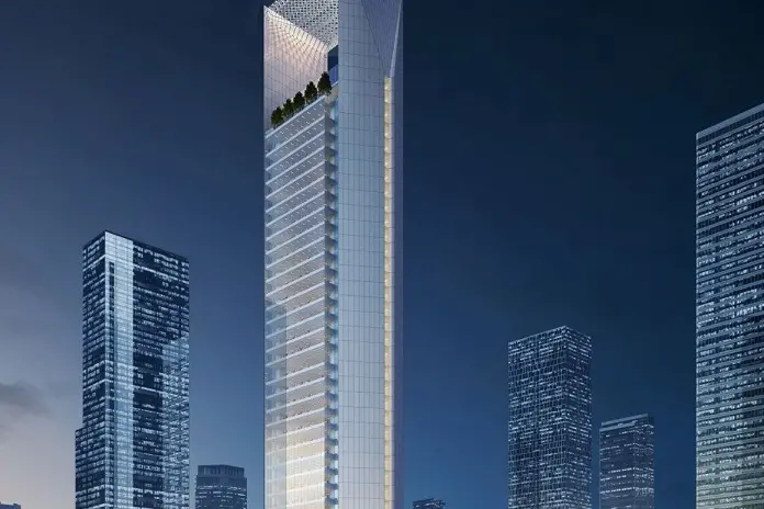 Rendering of 200-metre Infinity Tower project, slated to become one of the tallest skyscrapers in Egypt on completion. The project located in the New Administrative Capital (NAC)