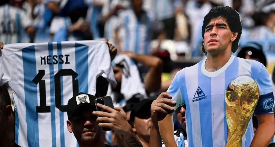 Fans at World Cup pay homage to Maradona with shirts and chants