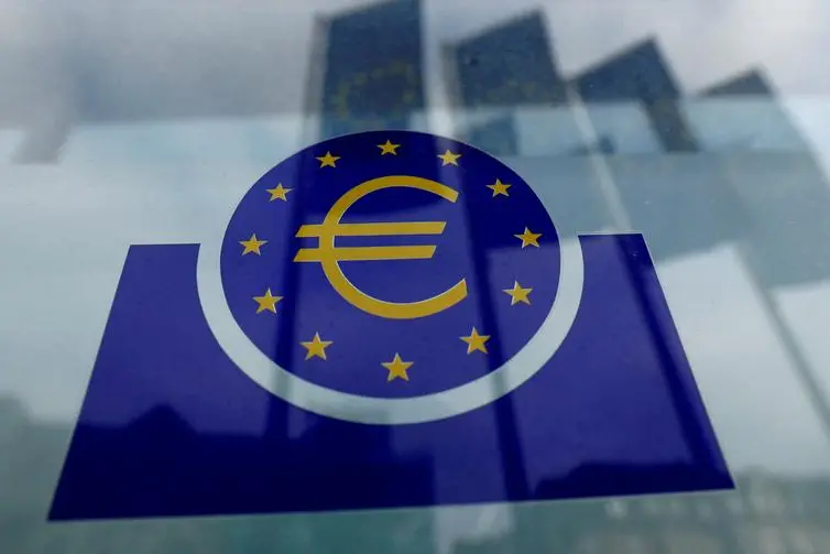 FILE PHOTO: The European Central Bank logo in Frankfurt, Germany, January 23, 2020. REUTERS/Ralph Orlowski/File Photo , Reuters