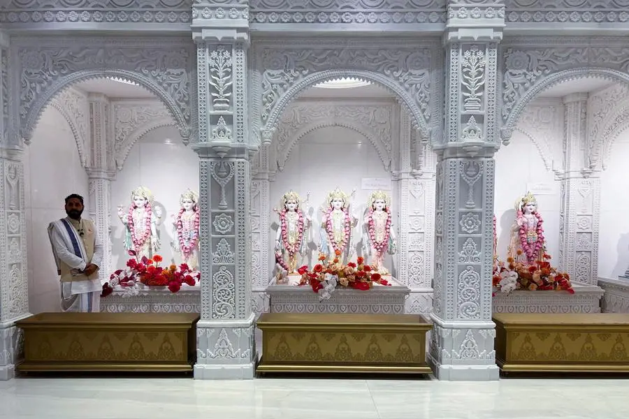 A man visits the newly inaugurated Hindu Temple in Dubai, United Arab Emirates, October 4, 2022. REUTERS/Rula Rouhana