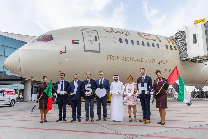 Etihad diz que é Ola para Portugal quando o voo inaugural aterrar em Lisboa Etihad diz que é Ola para Portugal quando o voo inaugural aterrar em Lisboa