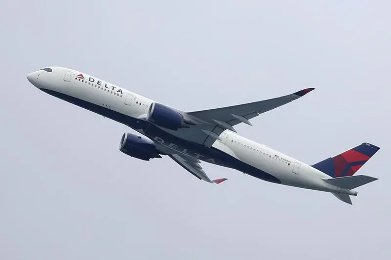 A Delta Air Lines Airbus A350-900 plane takes off from Sydney Airport in Sydney, Australia, October 28, 2020. Loren Elliott, Reuters , Reuters Images