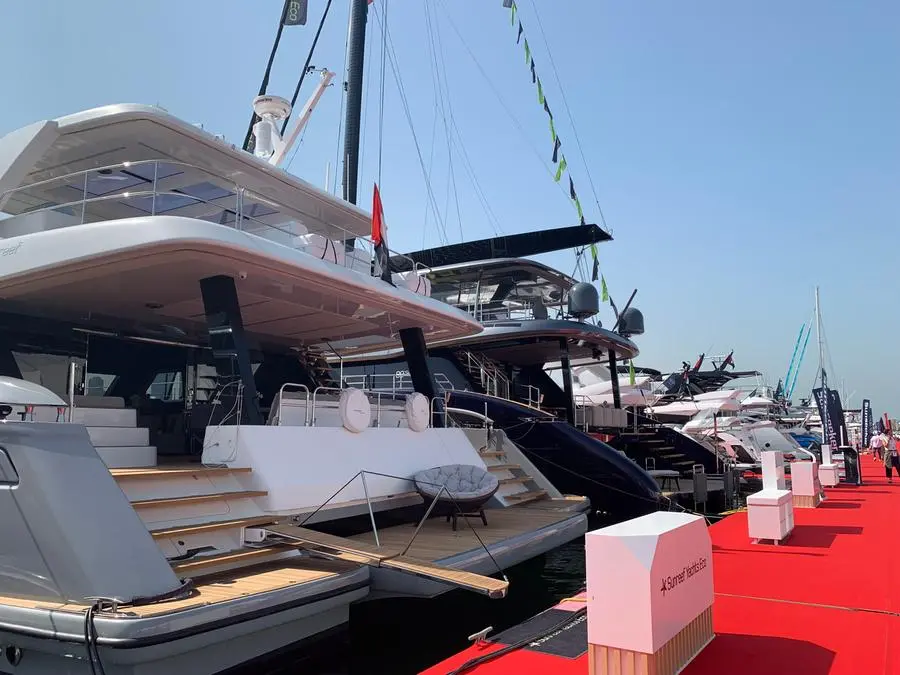 The Dubai International Boat Show is taking place until March 3 at Dubai Harbour. Image courtesy: Bindu Rai