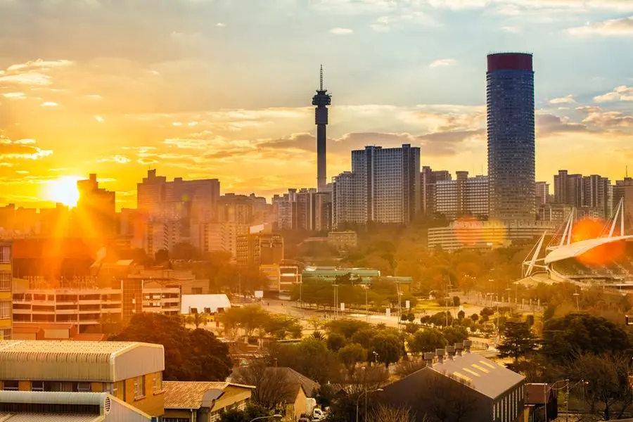 Johannesburg cityscape, taken at sunset, showing Hillbrow residential centre with the prominent Ponte flats and the communications tower. Getty Images Image used for illustrative purpose