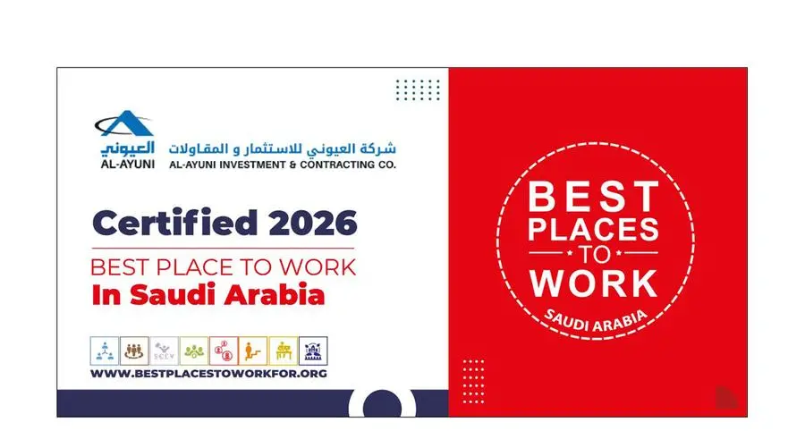 Al-Ayuni Investment & Contracting Company earns Best Places to Work 2026 certification