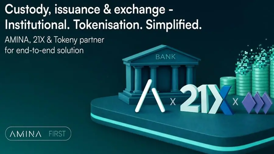 AMINA becomes first regulated bank on 21X, Europe’s first fully regulated DLT trading and settlement venue