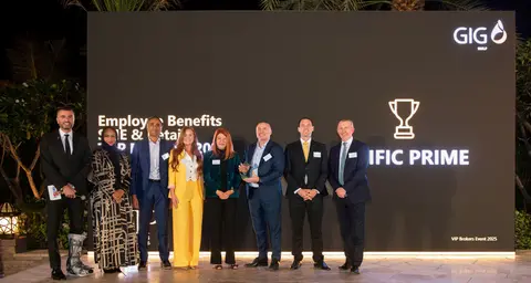 شركة Pacific Prime Dubai تفوز بجائزة أفضل مُنتج في مجال المزايا الوظيفية لفئة الشركات الصغيرة والمتوسطة (SME) وقطاع التجزئة لعام 2024 من GIG Gulf