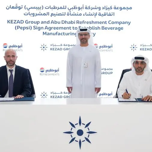 KEZAD, Abu Dhabi Refreshment Company sign land lease for beverage production facility