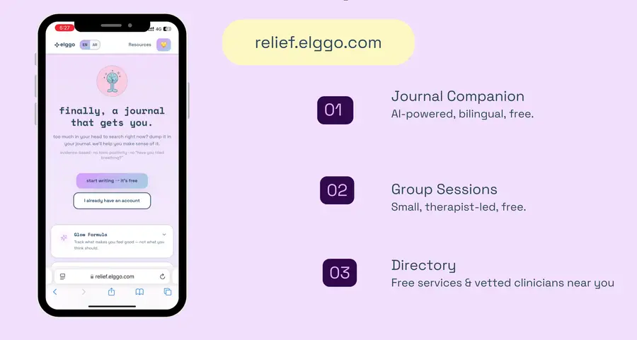Elggo launches Relief Hub, a free regional mental health platform that reached 600 people since launch