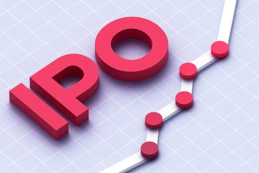 IPO initial public offering stock price graph chart 3D background. Image used for illustrative purpose Getty Images , Getty Images