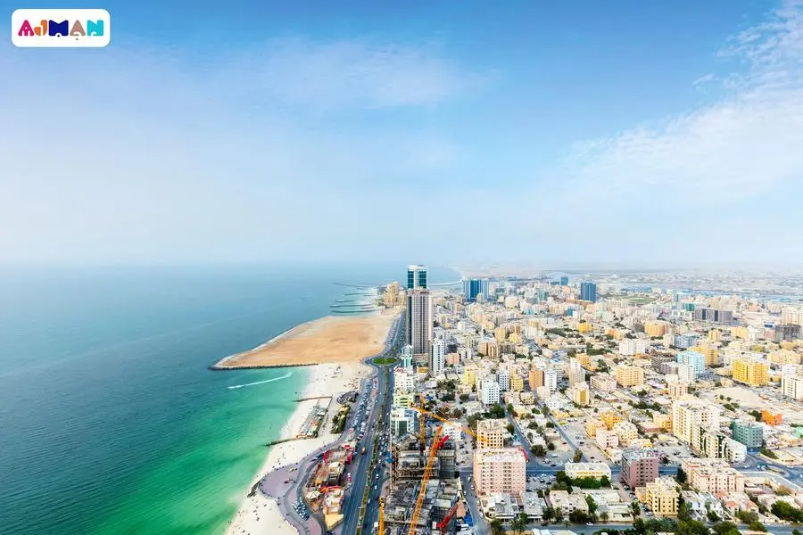 Ajman skyline. Ajman sees significant growth in BCI, hitting 135 points. Image Courtesy: Government of Ajman