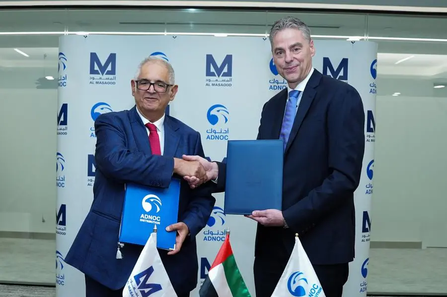 Al Masaood Group and ADNOC Distribution agreement signing event. Image Courtesy: Al Masaood Group