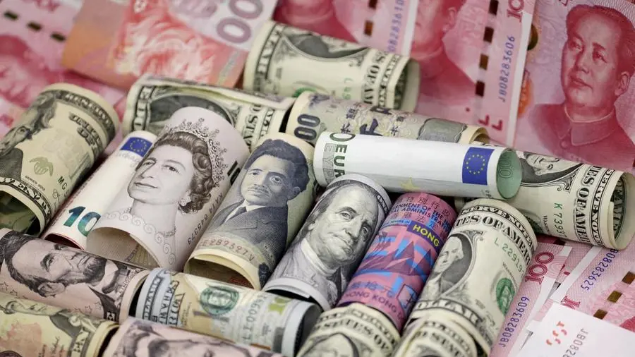 Sterling gains on dollar and euro