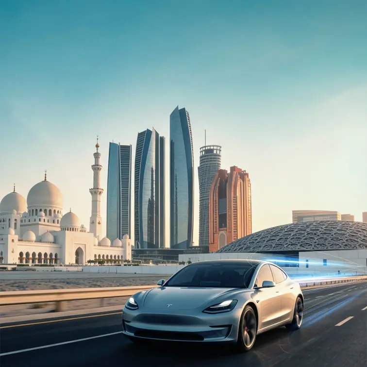 مركز النقل المتكامل يشرف على أول اختبارات تقنية القيادة الذاتية المتقدمة لشركة \"تسلا\" على طرق أبوظبي