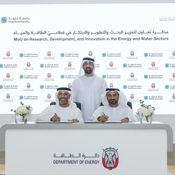 Abu Dhabi Department of Energy and Khalifa University sign MoU in water and energy sectors