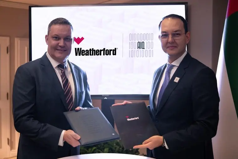 David Reed, EVP & Chief Commercial Officer of Weatherford and Magzhan Kenesbai, Acting Managing Director of AIQ. Image Courtesy: AIQ