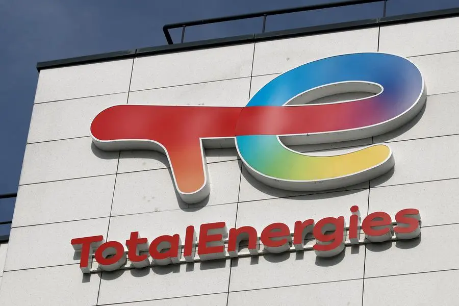 The logo of French oil and gas company TotalEnergies is seen on a building in Rueil-Malmaison, near Paris, France, April 14, 2025. REUTERS/Stephanie Lecocq. , Reuters