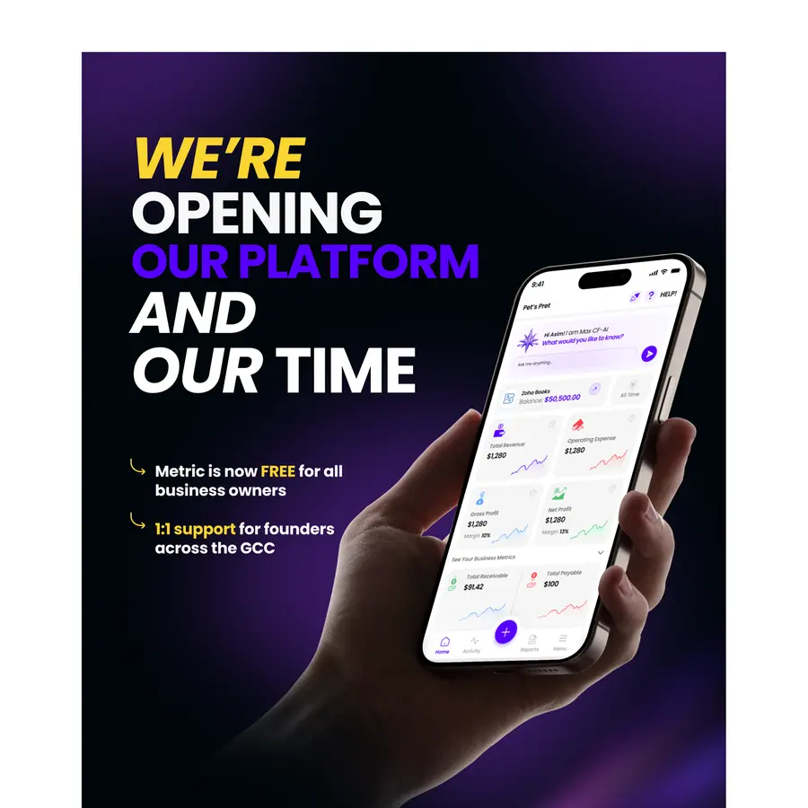 Metric makes its platform free for UAE businesses, launches free founder advisory sessions initiative