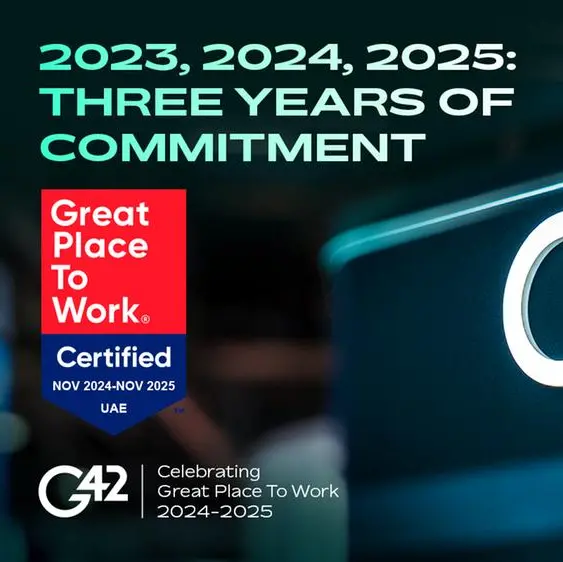 G42 certified as a Great Place to Work in the UAE for the third consecutive year