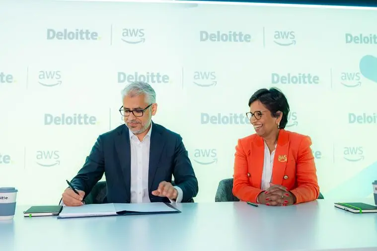 Rashid Bashir, Technology & Transformation Leader at Deloitte Middle East, & Tanuja Randery, Managing Director for Europe, Middle East & Africa at AWS. Image Courtesy: Deloitte Middle East