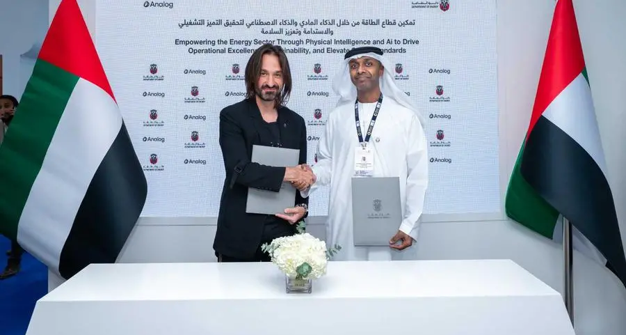 دائرة الطاقة في أبوظبي تعقد شراكة مع \"أنالوج\" لتسريع تكامل الجيل الجديد من تقنيات الذكاء الاصطناعي وتعلّم الآلة عبر قطاع الطاقة