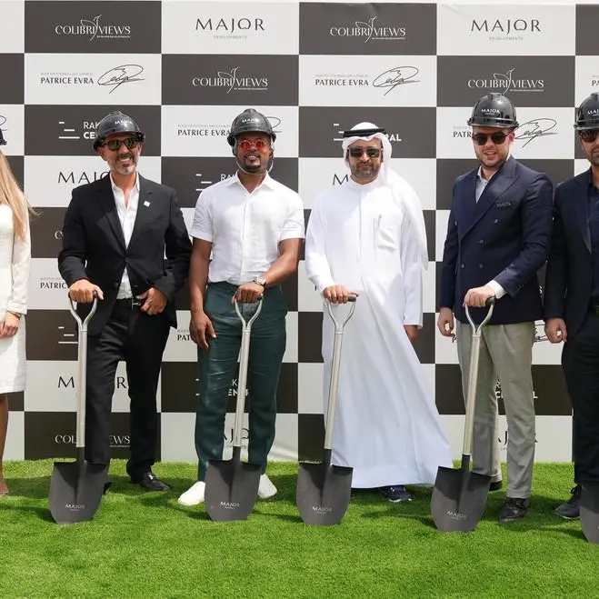 Patrice Evra marks a new construction milestone in Colibri Views at RAK Central