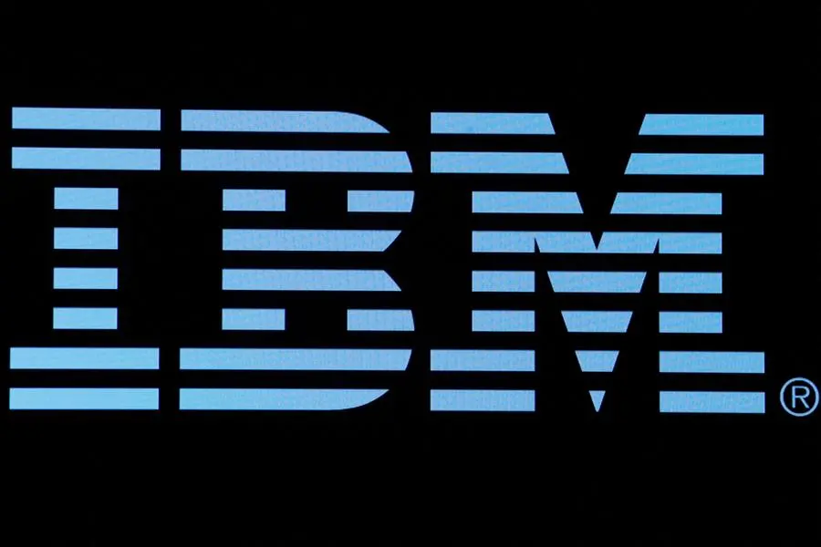 FILE PHOTO: The logo for IBM is displayed on a screen on the floor of the New York Stock Exchange (NYSE) in New York, U.S., June 27, 2018. REUTERS/Brendan McDermid. , Reuters