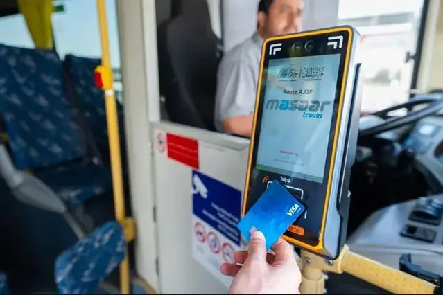 Smart payment devices have been installed on all public transport buses. Image Courtesy: Ajman Transport Authority