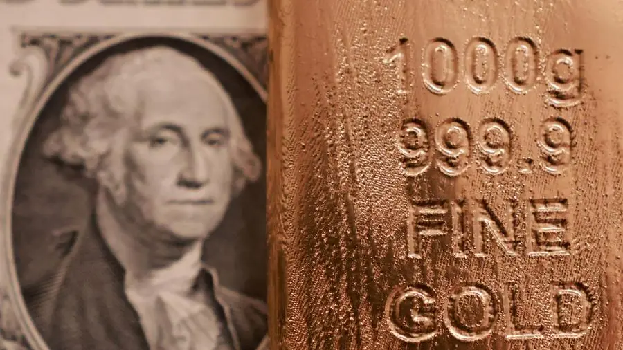 Gold jumps on weaker dollar, Middle East peace hopes