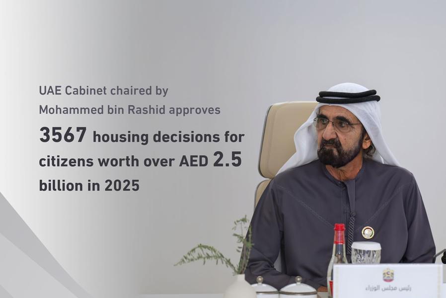 UAE Cabinet approves 3,567 housing decisions for citizens