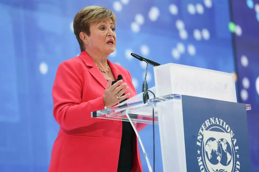 International Monetary Fund (IMF) Managing Director Kristalina Georgieva delivers remarks on the global economy ahead of the IMF/World Bank Spring Meetings, at the IMF headquarters in Washington, D.C., U.S., April 17, 2025. REUTERS/Leah Millis. , Reuters