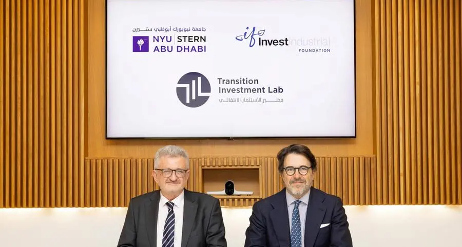 مختبر الاستثمار الانتقالي في كلية ستيرن للأعمال في جامعة نيويورك أبوظبي يرحب بانضمام مؤسسة إنفست إندستريال كشريك رئيسي