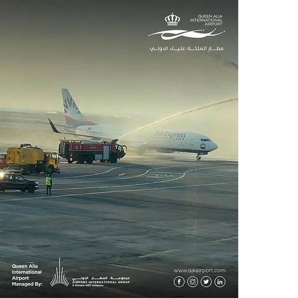 Queen Alia International Airport welcomes SunExpress, commencing four weekly flights to Antalya