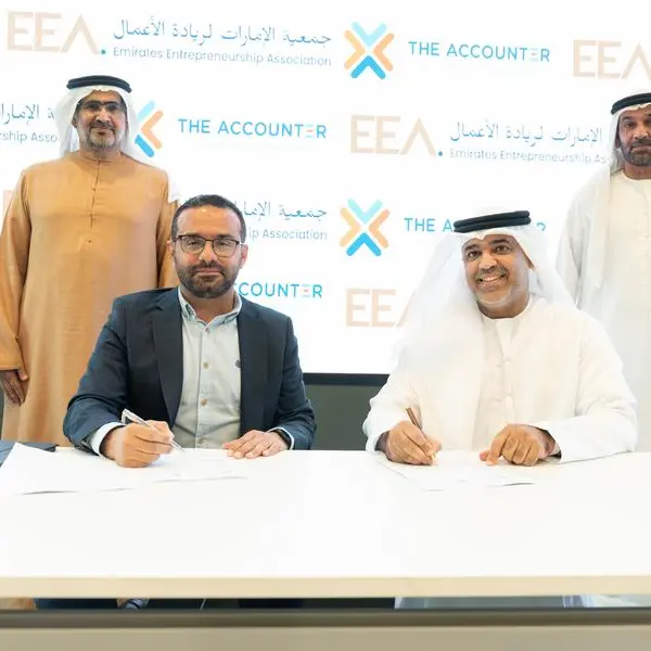 جمعية الإمارات لريادة الأعمال توقّع مذكرة تفاهم مع ذا اكاونتر للتقنيات لتعزيز دعم المنشآت الصغيرة والمتوسطة بحلول محاسبية مبتكرة