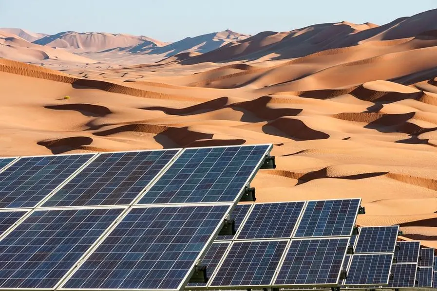 Solar panel in desert, Oman. Image used for illustrative purpose. Image courtesy: Getty Images/ Franz Aberham , Getty Images