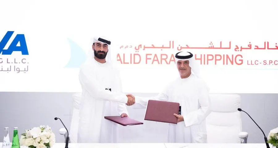 ليوا لبناء السفن وشركة خالد فرج للشحن البحري توقعان اتفاقية استراتيجية لبناء ست سفن إبرار كبيرة بقيمة 120 مليون درهم إماراتي